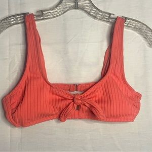Swimsuit top. Coral color.